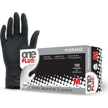 ONE PLUS PUDRASIZ SİYAH NİTRİL ELDİVEN