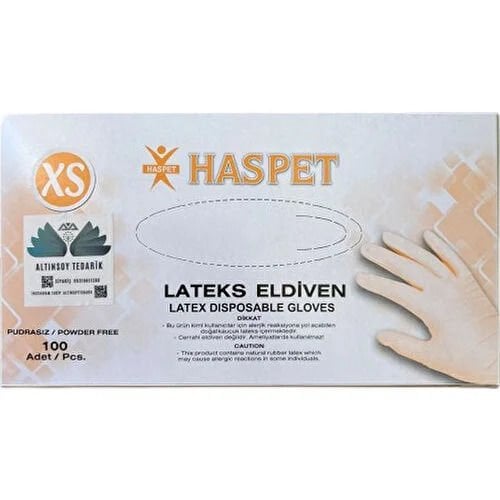 HASPET LATEKS PUDRASIZ ELDİVEN 100ADET XS